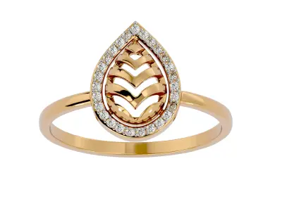 Light Minimalist Diamond Ring Earrings Pendant Set 3D print model