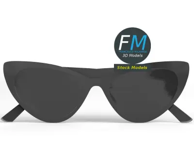 Sunglasses cat eye 3D model