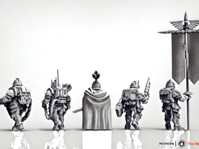 Feudal Guard Command Squad Elite 3D print model