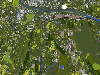 Prague city Czech Europe Low-poly 3D model