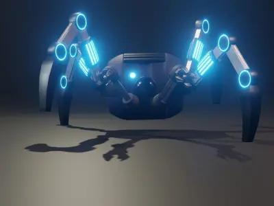 Robotspider animation 3D model