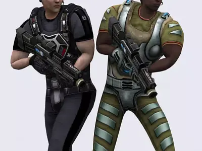 3DRT  - Hiroshi Elite Troopers Low-poly 3D model