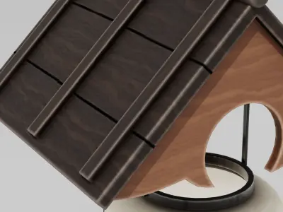 Japanese Furniture Kit - Outdoor Paper Lamp Low-poly 3D model
