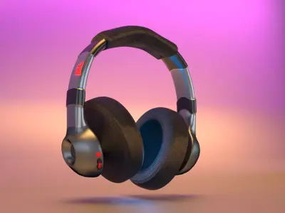 jbl heaphone Low-poly 3D model