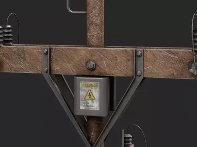 Light Pole Game Ready Model Low-poly 3D model
