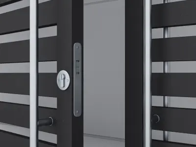 Aluminium door 56 3D model