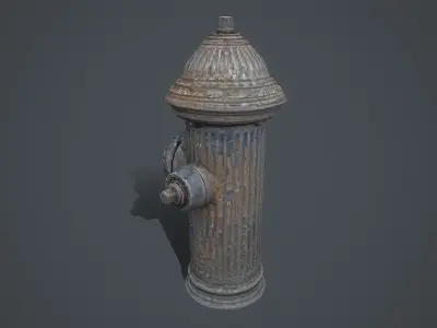 Fire Hydrant Low-poly 3D model