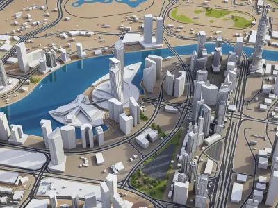 Dubai - Metropolitan Area 3D Model Pack