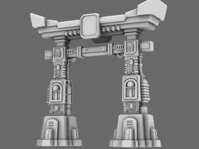 Cyber Samurai Neo Tokyo Arch 3D print model