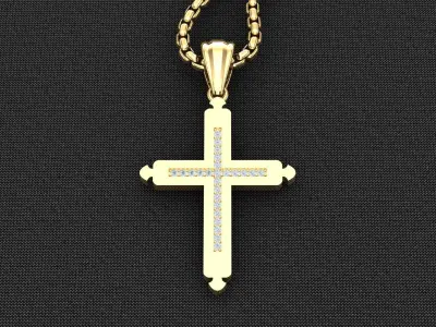 Cross Light Gold 3CP092 3DM STL 3D model