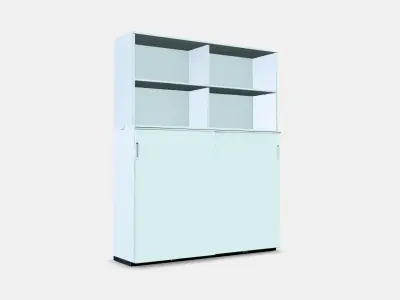 GALANT Storage combination w sliding doors Low-poly 3D model