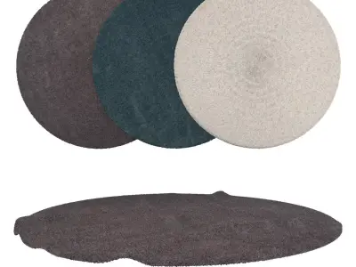 Round Rug Set 281 3D model