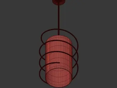 Carly 1 Light 14 75 in W Gold Leaf Pendant  3D model