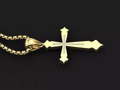 Cross Light Gold 3CP038 3DM STL 3D model