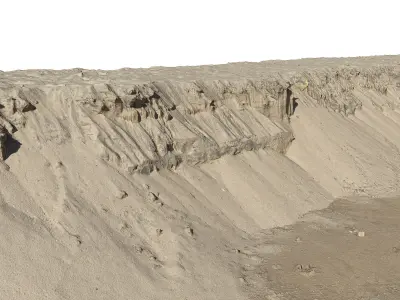 Sand Cliffs Low-poly 3D model