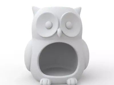 Owl Candle Holder 3D Print Model 3D print model