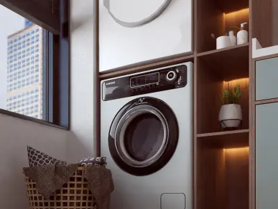 Laundry room 3d model 3D model