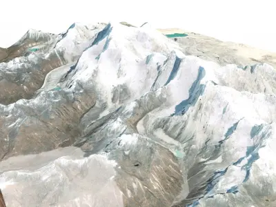 Mountain landscape 3D model 16
