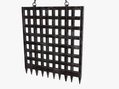 Medieval Door Low-poly 3D model