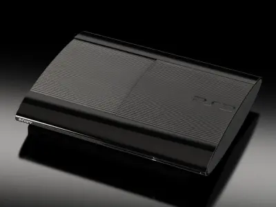 Sony PlayStation 3 Super Slim game console Low-poly 3D model