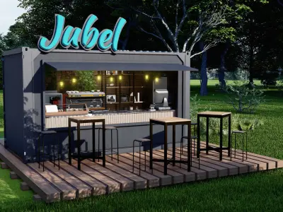 Cafe Shop Container 3D model