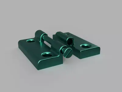Hinge pair of metal hinges Free 3D print model