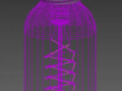 Vintage Lightbulb Low-poly 3D model