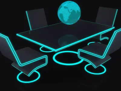 Sci Fi Conference Table 3D model