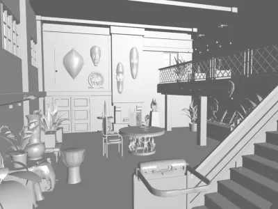 Architectural interior 08 3D model