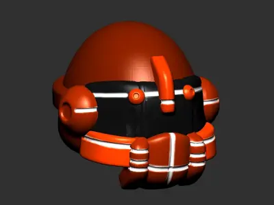 helmet high poly sculpt 3d printable ver 7 3D model 3D model 82