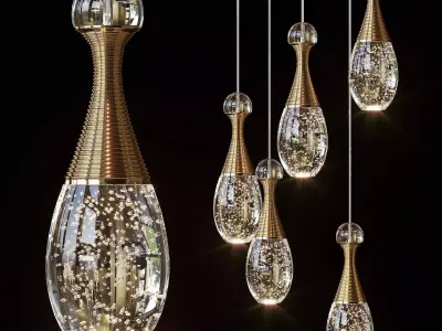 Pendant Modern LED Pendant Lamp Nordic Light Fashion Restaurant 3D model