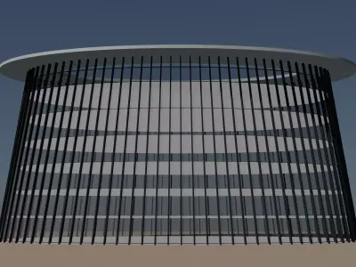Building facade in concept 2402 3D model