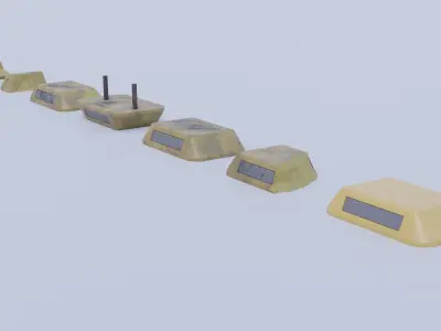 Road stud Low-poly 3D model