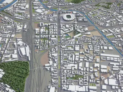 Paris - Seine-Saint-Denis Low-poly 3D model