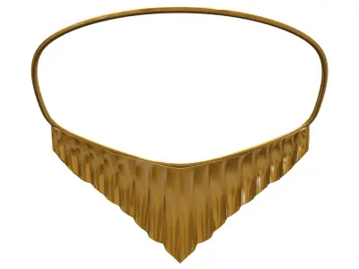 Gold Xylophone Necklace Low-poly 3D model