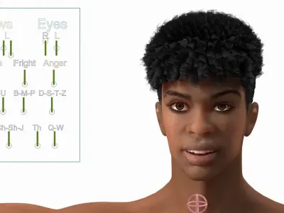 Light Skin Young Man Rigged for Modo 3D model