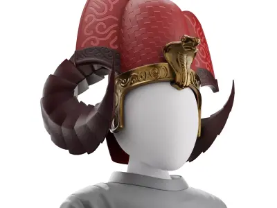 Pharaoh Hat 08 - SciFi Character Design Low-poly 3D model Low-poly 3D model