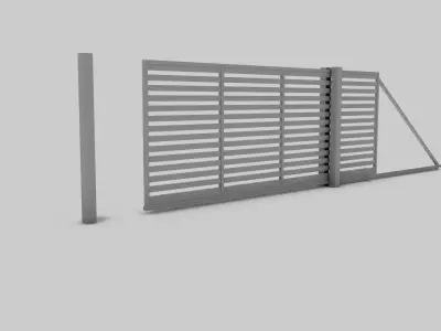 Entry Gate Low-poly 3D model
