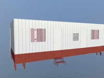 Portable Cabins Low-poly 3D model