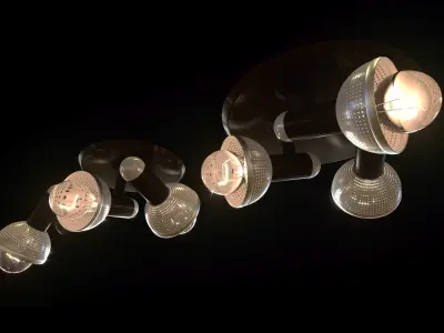 90s Lamps Set 3D model