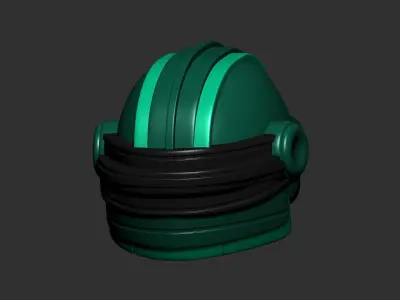 helmet high poly sculpt 3d printable  3D model