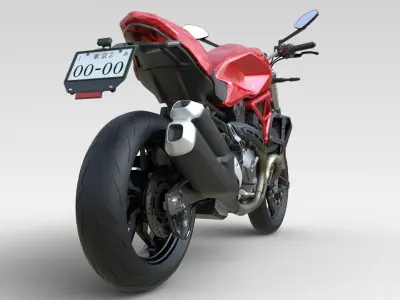 Ducati Monster 821 RED 3D model