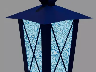 Blue lamp Free low-poly 3D model