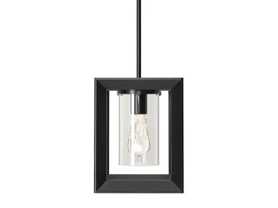 Ironclad Industrial and modern black gold drum style pendants 3D model