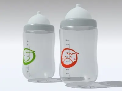 Baby Bottle 04 Low-poly 3D model