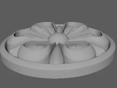 rosette flower 3D model 2