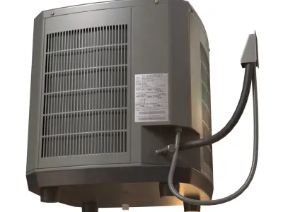 Ac Central Unit Low-poly 3D model