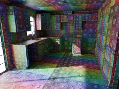 Empty Apartment with 4K Textures Low-poly 3D model