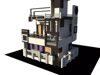 Indian 3D Home Low-poly 3D model