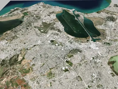 Cityscape Tunisia  North Africa 3D model